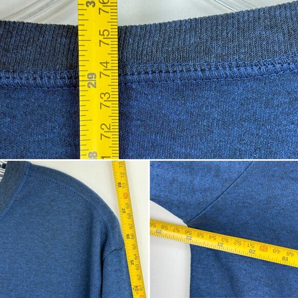 VINTAGE Munsingwear Shirt Men XL Blue Henley Base Layer Thermal 80s - Picture 11 of 16